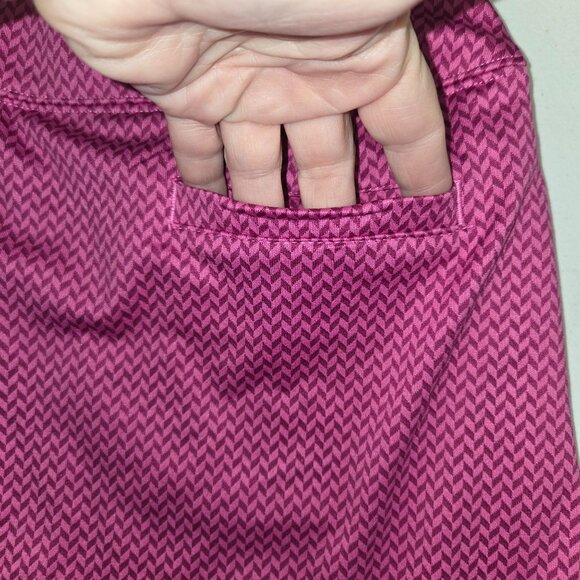 Lady Hagen Womens Golf Skort Size 8 Pink Chevron Pattern Polyester & Spandex 389 - Picture 6 of 9